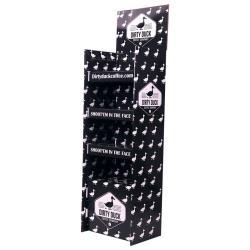 Глянцевая черная картонная стойка для продукции в кафе с полками (арт. 1112909)