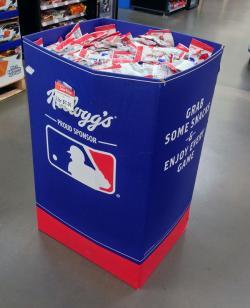 Супермаркетная картонная стойка с 4 полками для рекламных материалов (арт. 1112912)