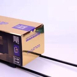 Индивидуально изготовленный картонный trolley box с золотым глянцевым покрытием для выставок и рекламы (арт. 1112994)