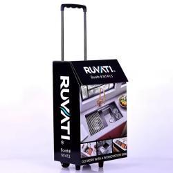 Картонный trolley box с двойными стенками, складывающийся для выставок с колесами (арт. 1112995)