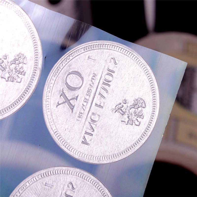 Тисненые алюминиевые наклейки для вина, самоклеящиеся водостойкие наклейки (арт. 1113024)