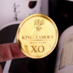 Персонализированные логотипы на круглых золотых фольгированных 3D наклейках с металлическим покрытием (арт. 1113027)