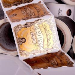 Горячие продажи металлических наклеек для бутылок вина, кастомные наклейки с роскошным дизайном (арт. 1113030)