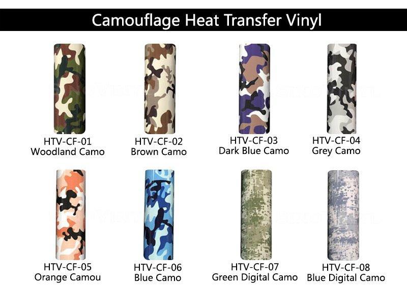 Виниловая пленка для термопереноса с эффектом камуфляжа для одежды и футболок (арт. 1312505)