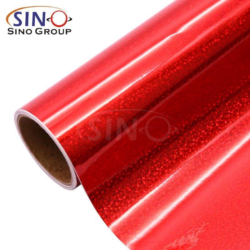 Самоклеящаяся пленка с голографическими точками красного цвета для DIY графики (арт. 1312515)