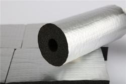 Чёрная пенорезина с алюминиевой фольгой для изоляции труб с охлаждением (арт. 16121076)
