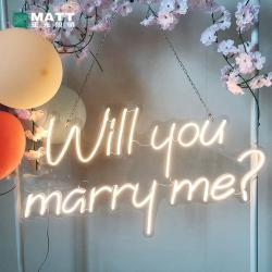 Неоновая вывеска "Will you marry me", на заказ для свадьбы и дня святого Валентина (арт. 13121046)