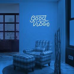 Персонализированная LED неоновая вывеска "Good vibes" для декора спальни (арт. 13121055)