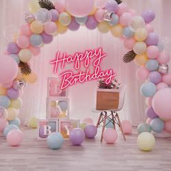 Персонализированная неоновая вывеска для вечеринки "Happy birthday" (арт. 13121057)