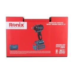 Бесщеточный аккумуляторный ударный гайковерт Ronix 8672, 350N·m, 20V, 1/2 дюйма, набор инструментов