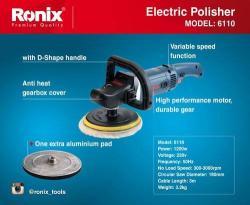 Электрическая полировальная машина Ronix 6110, 1200 Вт, 180 мм, компактная, с ручкой (арт. 25-18031120)
