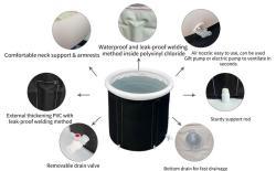 Портативная надувная ледяная ванна Ronix, для восстановления и холодной терапии (арт. 25-18031160)