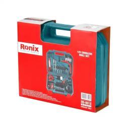 Набор инструментов Ronix RS-8013, аккумуляторная дрель-шуруповерт, универсальный комплект (арт. 25-18031167)