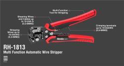 Автоматический съемник изоляции Ronix RH-1813, 8 дюймов, многофункциональный (арт. 25-18031175)