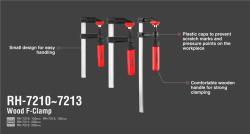 F-струбцина Ronix RH-7210-RH-7214, 150x50 мм, надежное крепление (арт. 25-18031181)