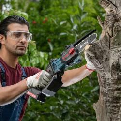 Аккумуляторная цепная пила Ronix 8600, 20V, 15 см, мощный мотор для распила (арт. 25-18031230)