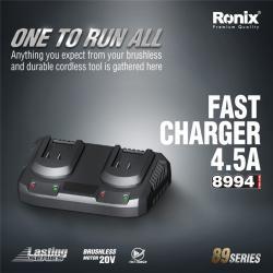 Зарядное устройство для аккумуляторов Ronix, 18650 Li-ion, 10.8V-20V, 2A (арт. 25-18031238)