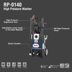 Высоконапорная мойка Ronix RP-0140, паровая автомойка, высокая мощность (арт. 25-18031252)