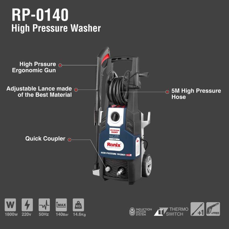 Автомойка Ronix RP-0140, портативная, с аккумулятором, компактная (арт. 25-18031426)