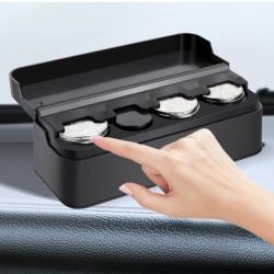 Держатель для монет Ronix, компактный, для автомобиля, черный пластиковый (арт. 25-18031465)