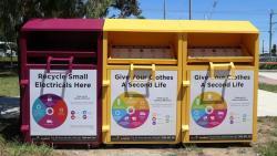 Металлический контейнер для уличного сбора одежды и обуви, благотворительный бокс (арт. 3112429)