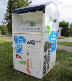 Большой металлический контейнер для сбора одежды, благотворительный бокс для уличного использования (арт. 3112431)