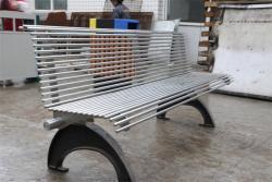 Скамья из нержавеющей стали, с чугунной рамой, 5-6 футов, для общественных мест (арт. 3112440)