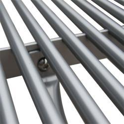 Плоская парковая скамья из стали, без спинки, на 3 человека, для общественных садов (арт. 3112443)