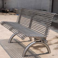 Скамья с длинной спинкой, из стали, на 3 человека, для отдыха на улице (арт. 3112444)