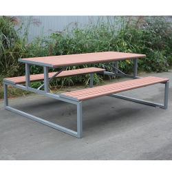 Уличный стол для пикника, прямоугольный, из композитного дерева, для парков и кафе (арт. 3112445)