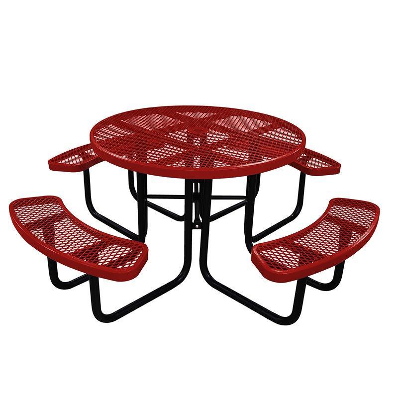 Круглый металлический стол для пикника, переносной, для кемпинга и садов, прочный стиль (арт. 3112459)