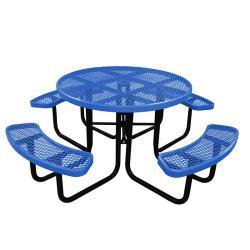 Круглый металлический стол для пикника, переносной, для кемпинга и садов, прочный стиль (арт. 3112459)