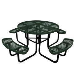 Круглый металлический стол для пикника, переносной, для кемпинга и садов, прочный стиль (арт. 3112459)