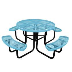 Круглый металлический стол для пикника, переносной, для кемпинга и садов, прочный стиль (арт. 3112459)