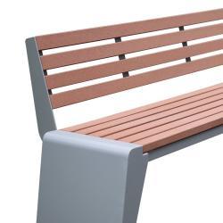 Длинная парковая скамья на 3 места, с деревянной спинкой, для курортов и садов (арт. 3112463)