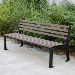 Парковая скамья с длинной спинкой, на 2-3 места, из дерева, для курортов и садов (арт. 3112467)
