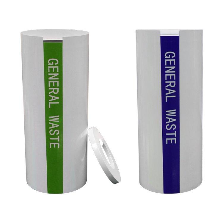 Круглая урна на 30-32 галлона, металлическая, чёрного цвета, для парков и улиц (арт. 3112473)