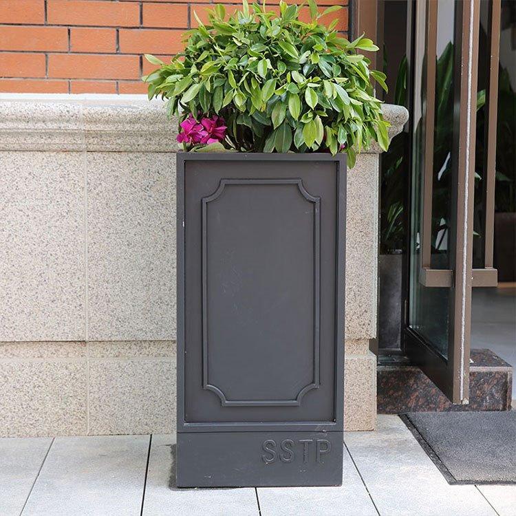 Чугунное кашпо, прямоугольное, для парков и городских улиц, декоративный стиль (арт. 3112496)