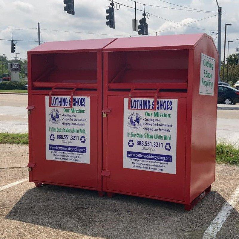 Металлическая урна для одежды, большого размера, для переработки и благотворительности (арт. 3112510)