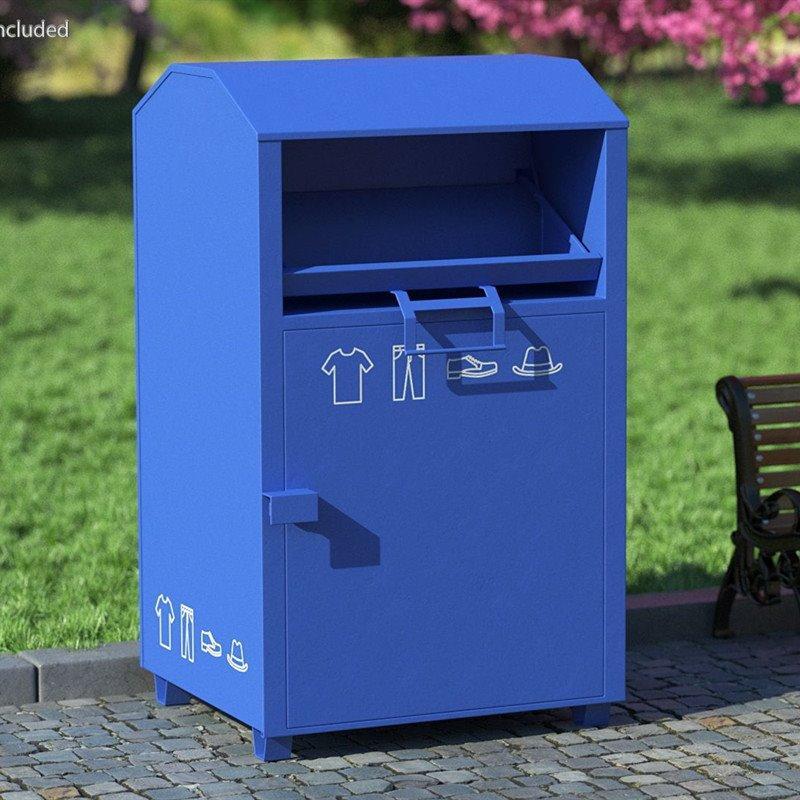 Металлическая урна для одежды, оцинкованная сталь, оптовая продажа, для благотворительности (арт. 3112514)