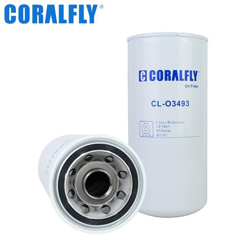 Масляный фильтр Coralfly CL-O3493 LF3493 P550341 B7187 2266553 для грузовиков и спецтехники (арт. 25-2041763)