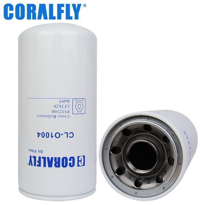 Фильтр масляный CORALFLY CL-01004 P552100 LF3620 B495 LFP2160 для грузовиков (арт. 25-20125420)