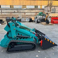 Мини-погрузчик с навесным виброкатком для земляных и строительных работ (арт. 25-12062803)