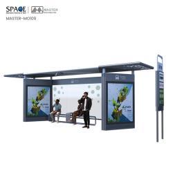 Автобусная остановка с металлической конструкцией и скамейкой для пассажиров (арт. 25-3071760)