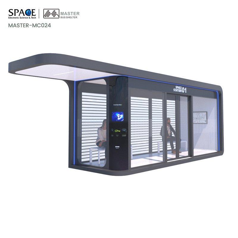 Автобусная остановка с кондиционером и светодиодным информационным экраном (арт. 25-3071770)