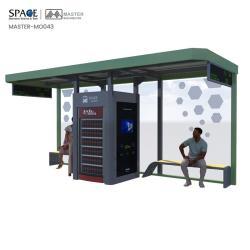 Рекламный щит для уличной мебели, макет плаката для бизнеса, автобусный остановочный павильон (арт. 25-3071783)