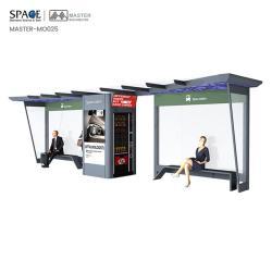 Рекламная автобусная остановка из нержавеющей стали, умная, прямоугольная форма (арт. 25-3071794)