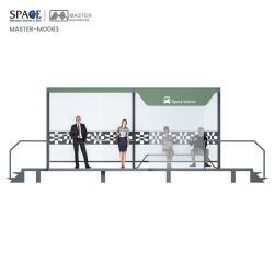 Прочная противопожарная автобусная остановка с высоким покрытием и стальной конструкцией (арт. 25-3071800)
