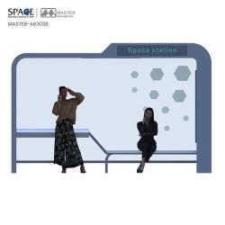 Автобусные остановки с крышей и сиденьями для пассажиров (арт. 25-3071805)