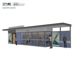 Автобусная остановка закрытого типа с кондиционером, светодиодный дисплей, рекламный киоск (арт. 25-3071809)